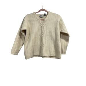 Vintage Persuasion Hong Kong Angora Lambswool Cardigan L, Old Money Balletcore